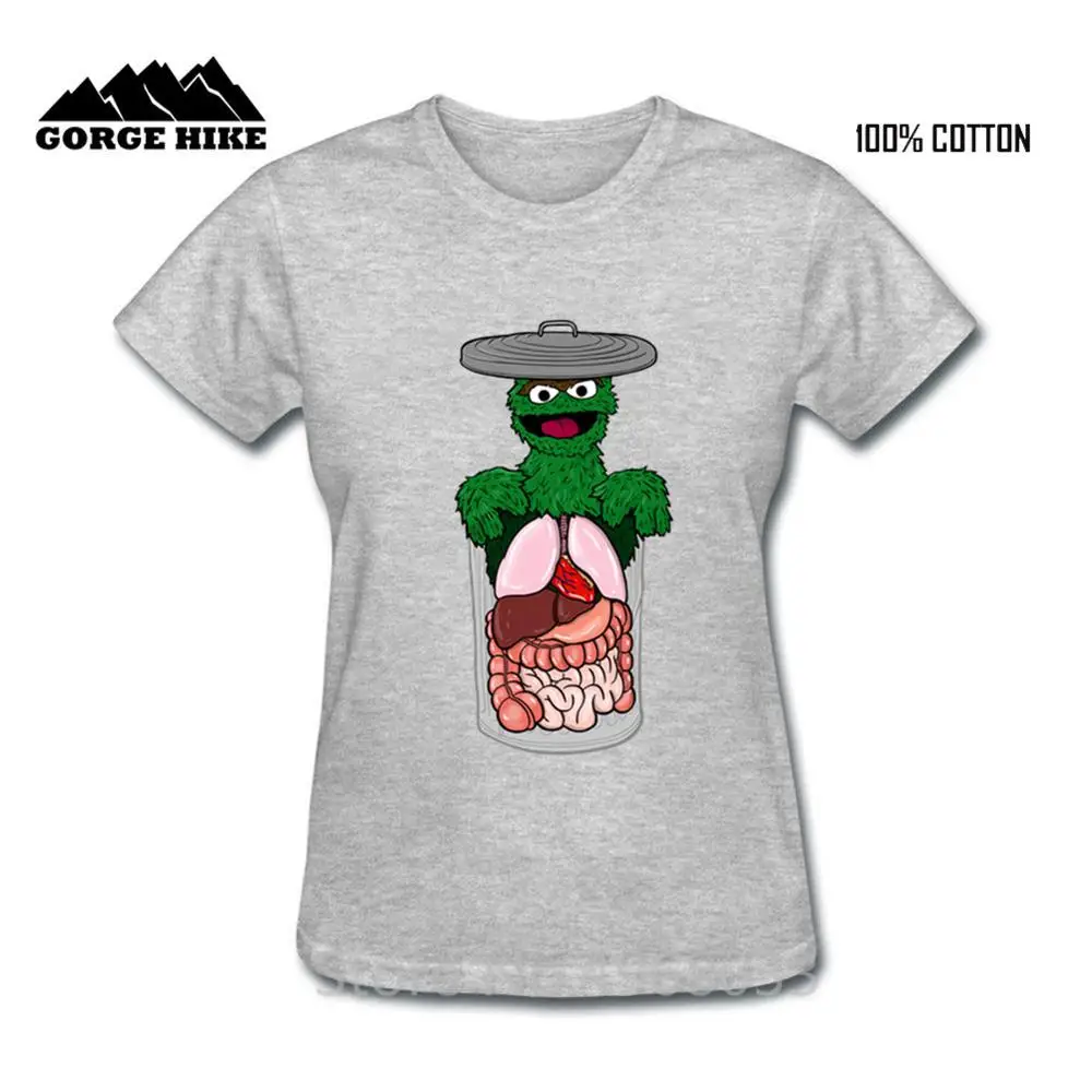 

Funny Design Grouch Anatomy II Cookie Monster Printed T Shirt Summer Women T shirt Manga Novelty Short Sleeve Tee Tops Crewneck