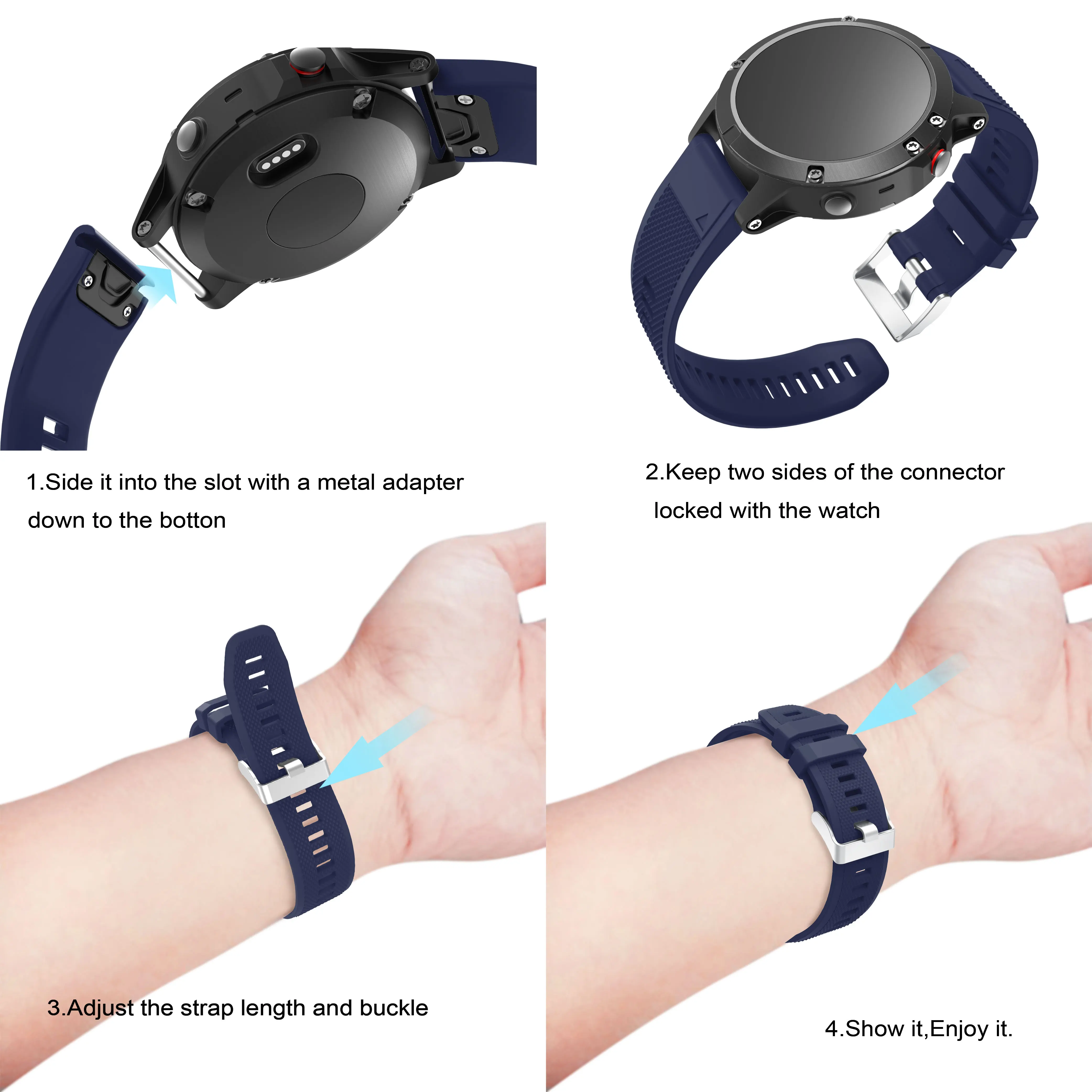 Yayuu ремешок для Garmin Fenix 6/5/Fenix 5 Plus/Forerunner 935/Approach S60/Quatix 5 быстросъемный мягкий силиконовый ремешок для часов