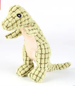 Игрушка для домашних животных, кукуруза, бархатная Фигурка динозавра, голосовое сопротивление кусанию, плюшевые товары для домашних собак - Цвет: Green