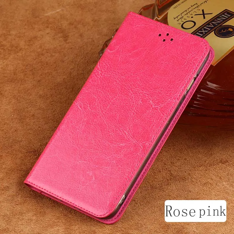 Rose red Чехол с откидной крышкой для samsung S6 S7 край S8 S9 S10 плюс A20 A30 A50 A70 масло из вощеной кожи чехол для Note 8 9 10A5 A7 A8 J5 J7 чехол - Color: Rose red