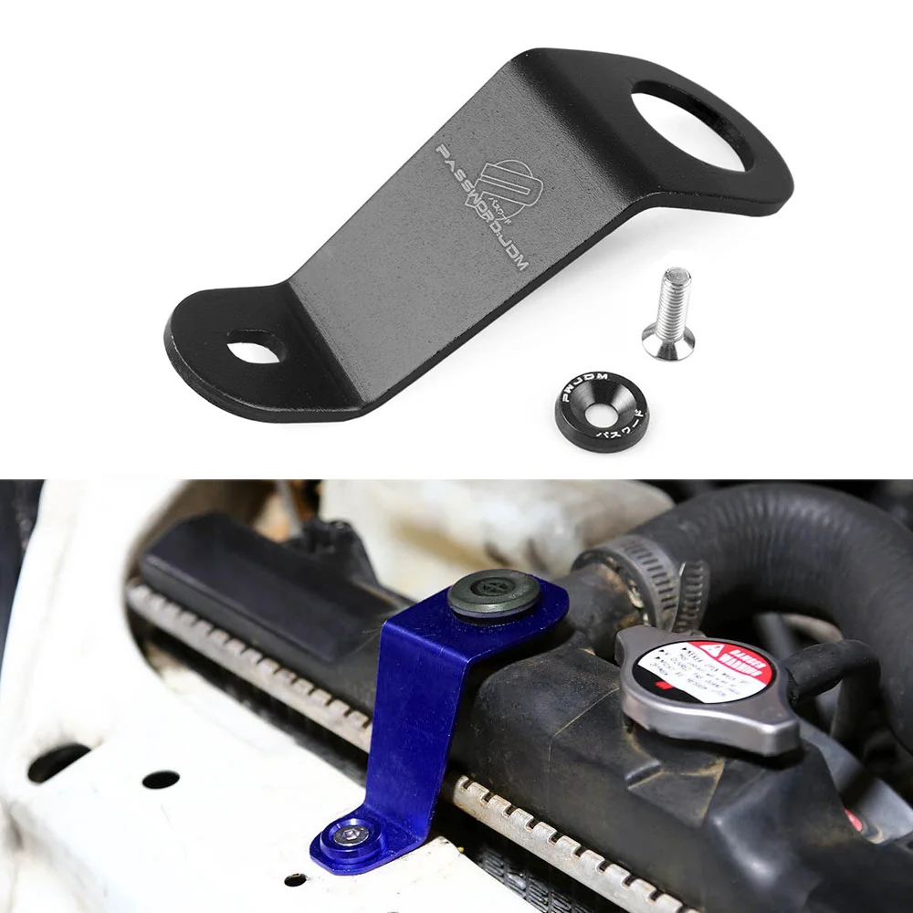 Car Radiator Bracket Aluminum Radiator Stay Bracket Bolt Kit Universal Fit for 92-95 Honda Civic EG Car Water Tank Radiator Support Button RS-HR002