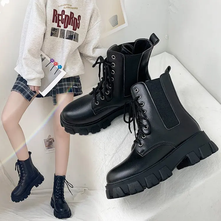 

Martin Boots Women's Elevator British Style 2019 New Style Autumn & Winter INS Trendy Shoes Versatile Online Celebrity Thin Shor