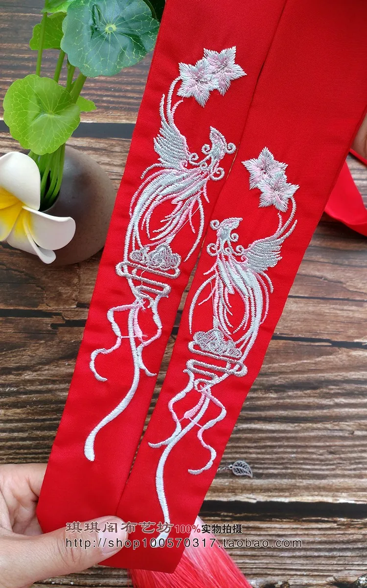 Hanfu повязка для волос в древнем стиле вышивка супер фея повязка для волос с кисточками для мужчин и женщин салфетки цветная лента аксессуары для волос