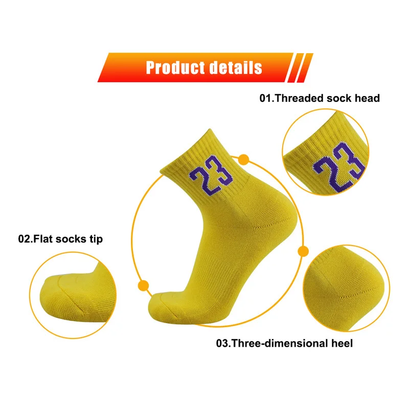 UP GRADE Super Star Basketball Socks Elite Thick Sports Socks Non-slip Durable Skateboard Towel Bottom Socks Stocking