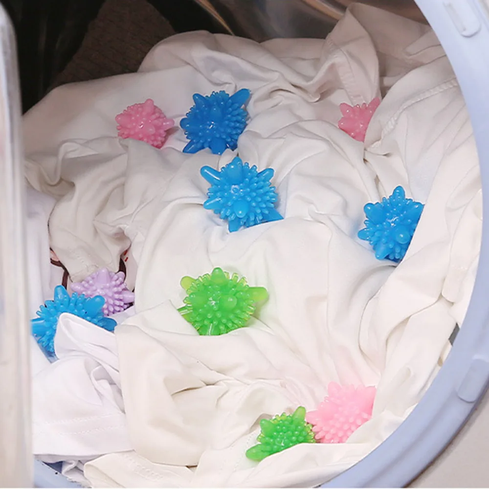 5PCS Reusable Dryer Balls PVC tumble Laundry Washing Ball Solid Colorful Eco-friendly Machine Anti-Winding Wrinkle Laundry Ball