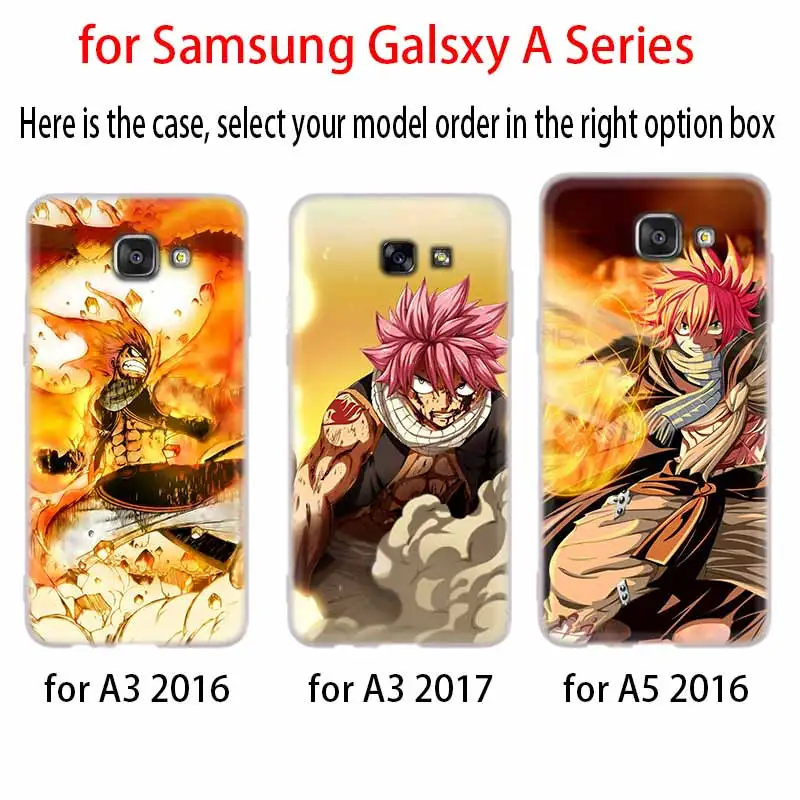 Силиконовый чехол с аниме Фея хвост для телефона Samsung A50 A70 A80 A30 A40 A90 A6 A8 A9 A7 A5 A3 Plus 2018