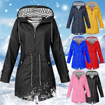 

2020 Women Jacket Coat Waterproof Transition Jacket Outdoor Hiking Clothes Lightweight Raincoat Jacket Coat Women's Raincoat