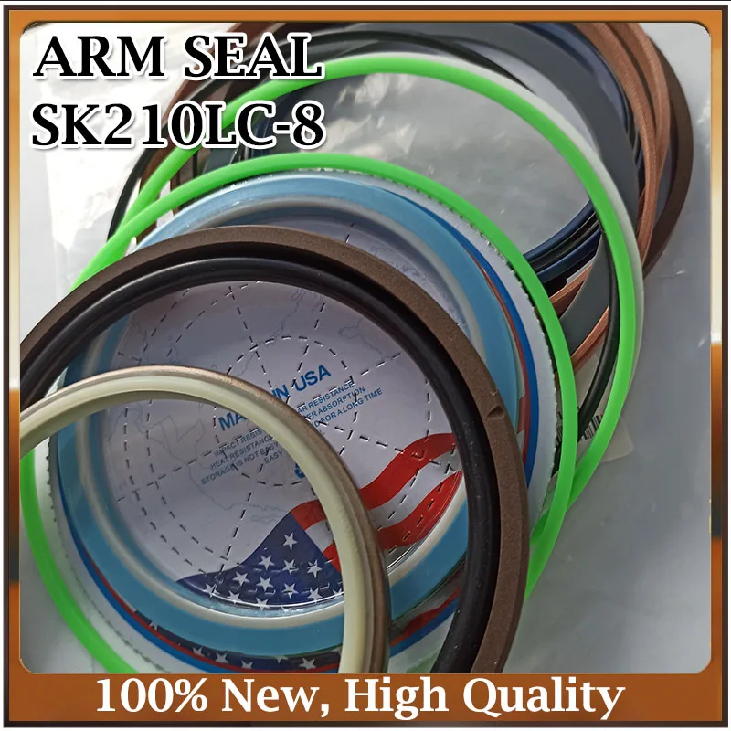 

YN01V00175R300 SK210LC-8 Excavator Arm Hydraulic Cylinder Seal Kit for Kobelco Repair Oil Seal