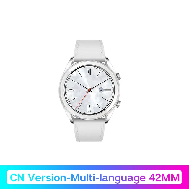 White 42mm Global HUAWEI Watch GT, водонепроницаемые Смарт-часы Not2, трекер сердечного ритма, поддержка gps, спортивный трекер, умные часы для Android IOS - Цвет: White 42mm