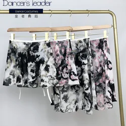 Ballet Skirt Female Half-length Dance Skirt One-piece Skirt Adult Print Tutu Ballerina Dance Lyrical Skirt