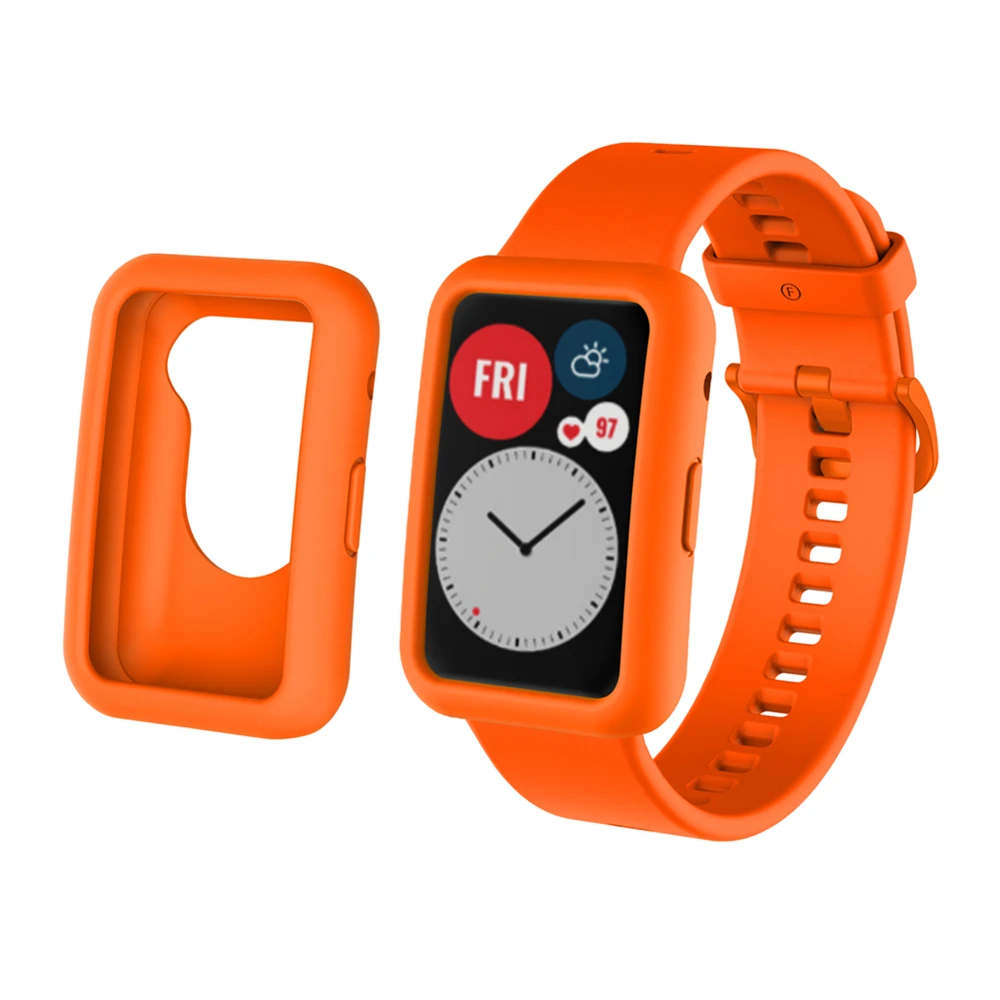 Silicone Band Strap with Case Cover - Protective Replacement Bracelet