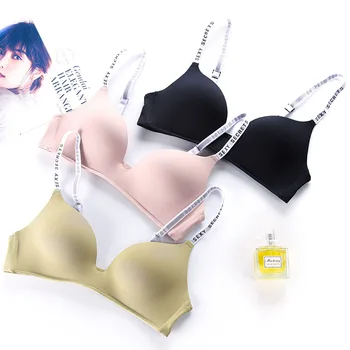 

A New Smooth Simple Super Thin Little Lady Bra Comfortable and Breathable Gathered Breathable without Rims Students Underwear