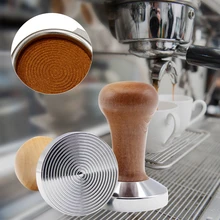 304 ubijak do kawy ze stali nierdzewnej 51MM 53MM 58MM dystrybutor kawy kawa mielona młotek dostosowane akcesoria do kawy tanie tanio CN (pochodzenie) Drewna Trzy Pod Kątem Nachylenia 304 Stainless Steel Coffee Tamper
