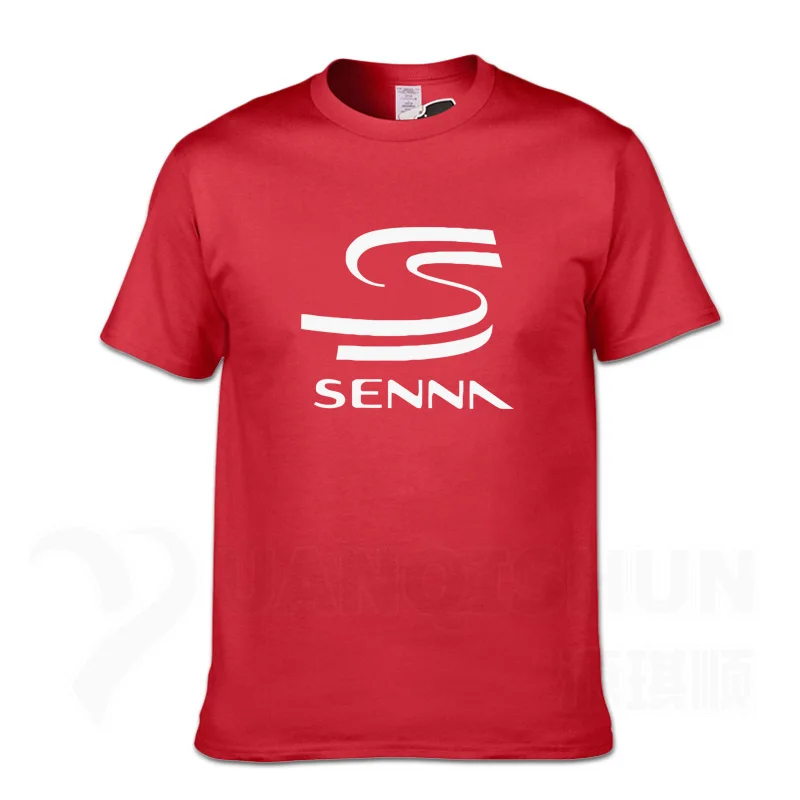 Мужская футболка HERO F1 AYRTON SENNA, мужские футболки, мужская хлопковая футболка с коротким рукавом, Мужская Футболка, большой размер, Camiseta Hombre - Цвет: Red 1