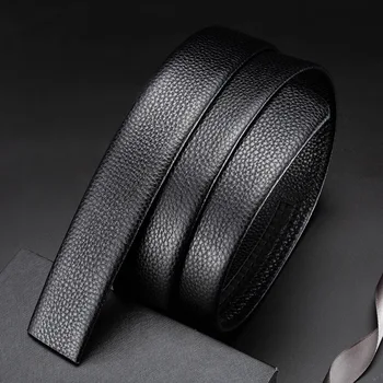 

Simple belt belt body 100% first layer cowhide men's belt leather headless automatic buckle belt men's belt