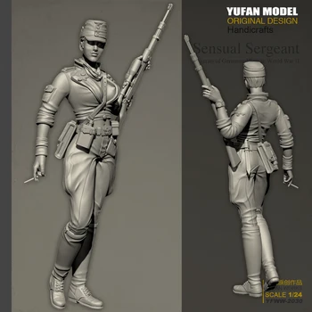 

YUFAN Model 1/24 Resin Kits sexy female gunner resin soldier self-assembled (75mm) YFWW-2030