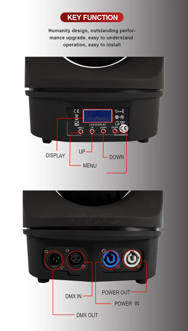 Djworld пчелиный глаз 6x40 Вт вращающаяся голова RGBW 4in1 светодиодный луч эффект светильник Zoom DMX ДИСКО-эффектом(красный, зеленый, Свадебная вечеринка, ночного клуба, Быстрая