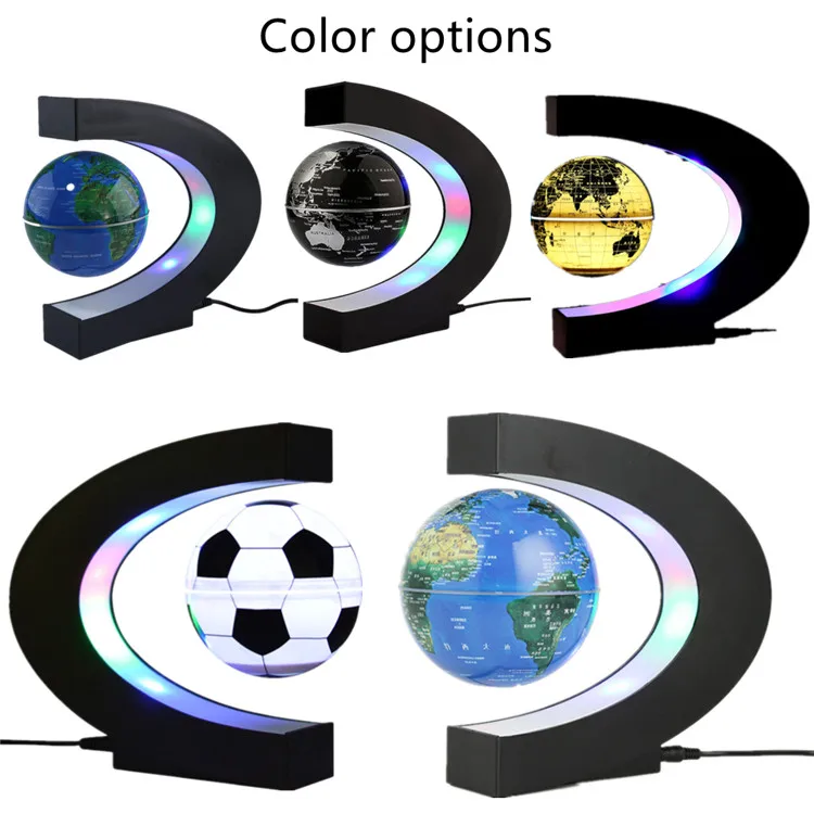 Магнитная левитация плавающая Карта мира Глобус вращающийся цветной светодиодный светильник Ночной светильник " модные подарки украшение дома настольные лампы
