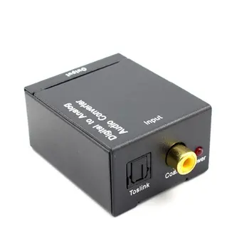 

Optical Digital Stereo Audio SPDIF Toslink Coaxial Signal To Analog Converter DAC Jack 2*RCA Amplifier Decoder Adapter dropshipp