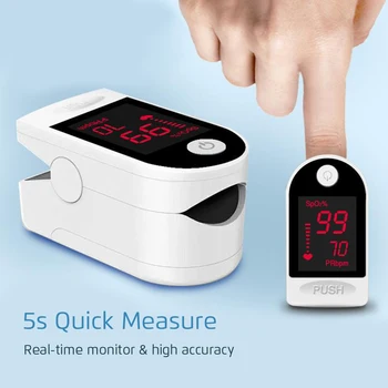 

Blood Oxygen Monitor Finger Pulse Oximeter Oxygen Saturation Monitor Oximetro Fast Shipping within 24hours (without Battery)