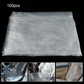 

100Pcs Universal Car Seat Cover Disposable Waterproof Car Seat Protective Covers Case Plastic Transparent Car Seat Pouch Bag