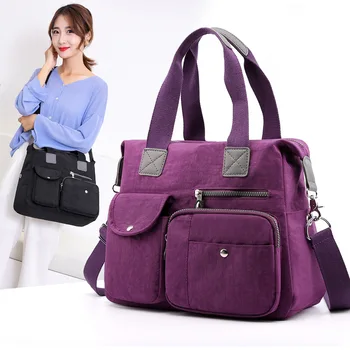 

Y-1860 New Fashion Large-capacity Crossbody BagNylon Cloth Light Travel Tote Women Handbag