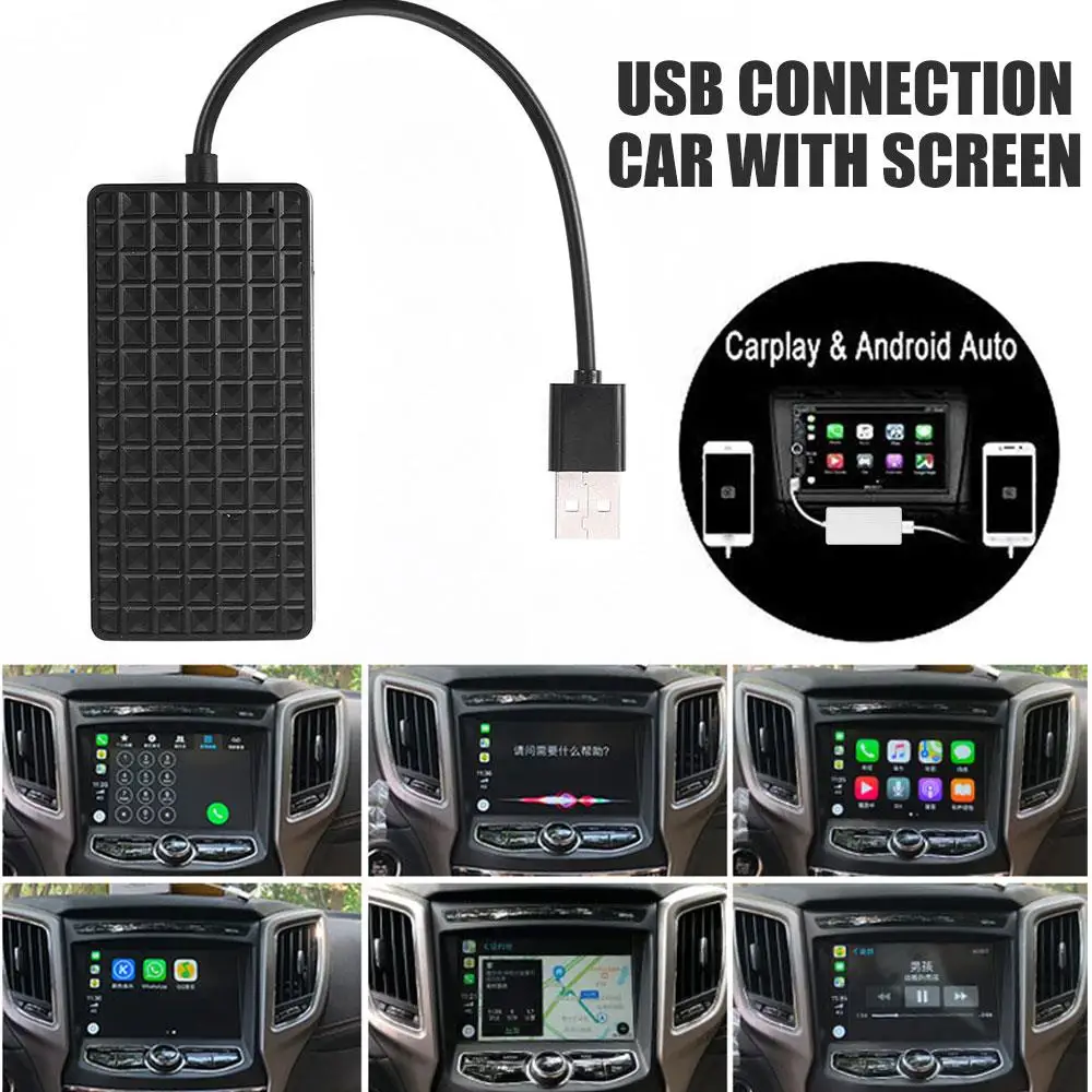 Smart Carlink USB Cable Dongle Link ISO Carplay Android Auto Adapter Supports Navigation Player GPS Car Monitors