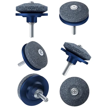 

6 Pcs Universal Faster Rotary Drill Blade Sharpener for Lawnmower Grinding Tools Garden Tool Parts