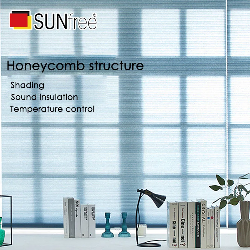 Sunfree полоска сотовые жалюзи оконные шторы для украшения веревка бисера