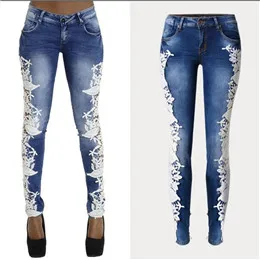 New Fashion Personality Women's Low Waist Slim Stretch Jeans Large Size Casual Street Feet Jeans