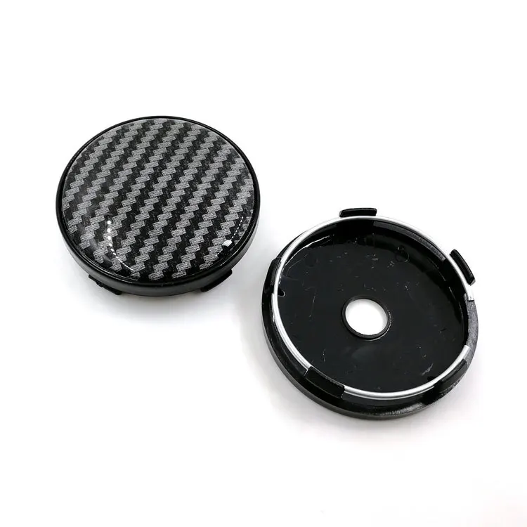 Modified Black And White with Pattern Carbon Standard Wheel Hub Cover Vehicle Hub-centric Cover Small Wheel Cap gang quan gai De