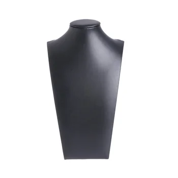 

PU Leather Neck Props Jewelry Necklace Pendant Neck Model Display Stand Holder 634D