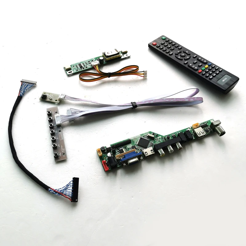 Для M150X4-L06/L08 Инвертор+ пульт+ клавиатура 2CCFL LVDS 20Pin ЖК-дисплей Панель T. V56 привод карты плата HDMI VGA AV USB RF DIY kit