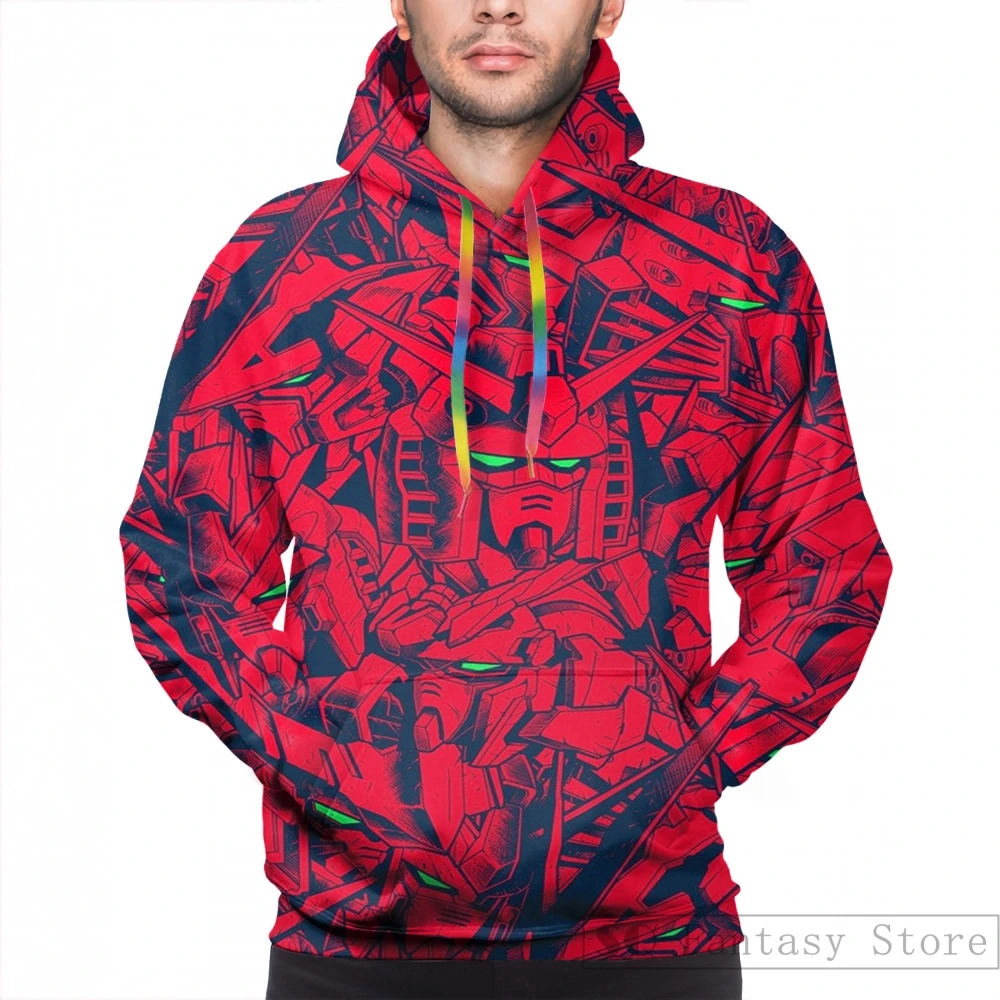 Мужские толстовки, свитшоты для женщин funny Gundam Camo Magenta print casual hoodie Streatwear