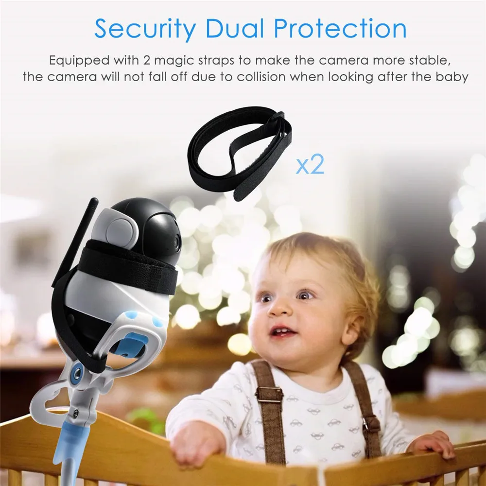 Universal Baby Camera Mount, Infant Video Monitor Holder and Shelf- Flexible Camera Compatiblewith Most Baby Monitors