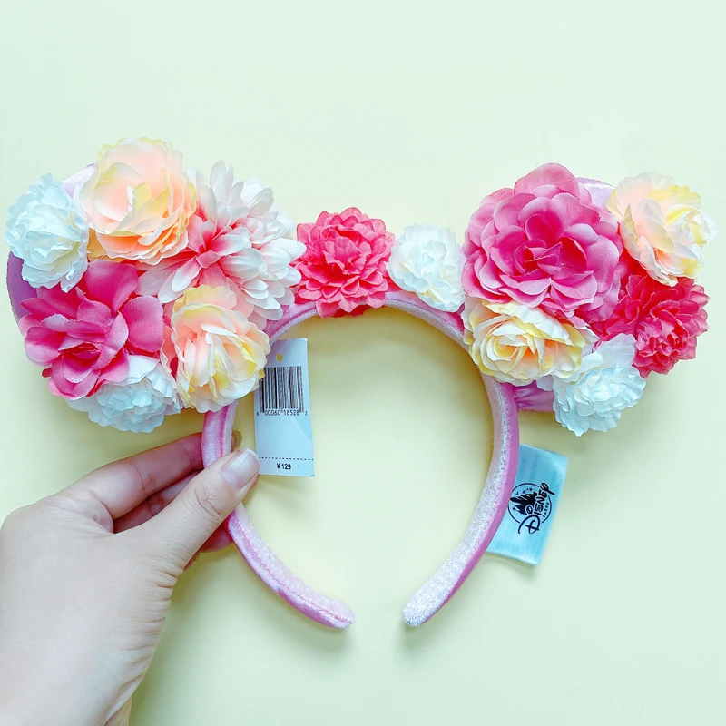 2022 Disney Mickey Ears Headband Firework Headband with Castle Peter Pan Cosplay Hairband Disneyland Letter Headband Gift baby accessories girl