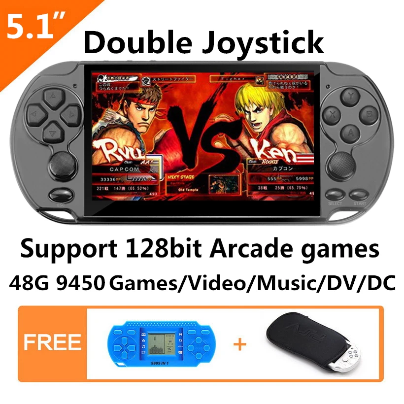 CZT 40 г Ручной игровой консоли 4 3 дюймов mp4 плеер Видео 64Bit встроенный 6000 игры для