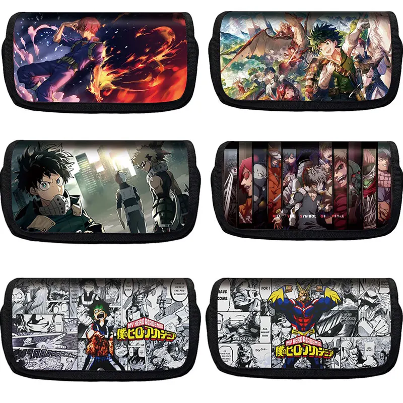 

My Hero Academia Cosmetic Case Pencil Bag Boku No Hero Academia Pencil Box Todoroki Shoto Bakugou Katsuki School Case Supplies