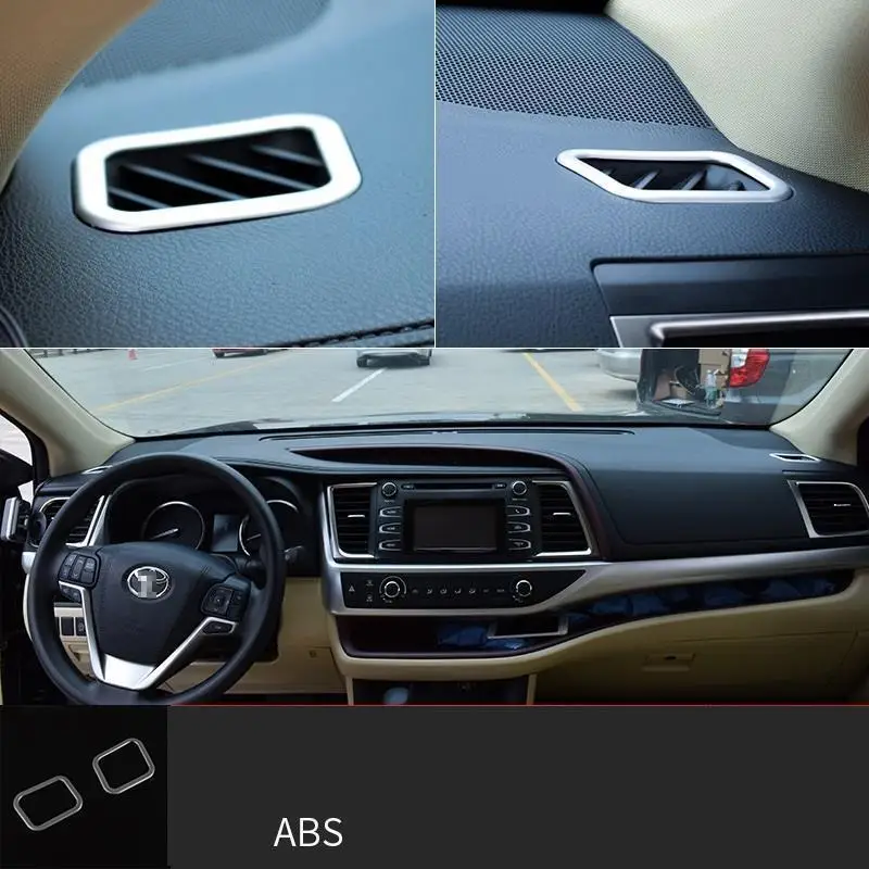 Система управления приборной панели Интерьер автомобиля хром Automovil отделка аксессуар модификация 15 16 17 18 для Toyota Highlander - Название цвета: Version J
