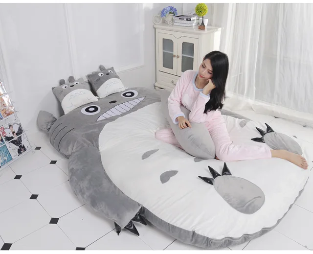 Cartoon mattress Totoro lazy sofa bed Suitable for children tatami mats Lovely creative small bedroom sofa bed chair 9