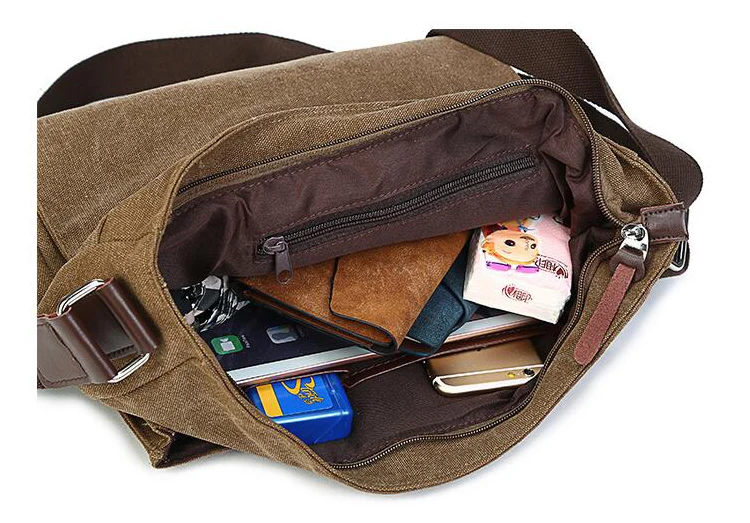 Men Vintage Canvas Bag Men Casual Crossbody Bag For Men Messenger Bag Man Travel Shoulder Bags Bolsa Masculina