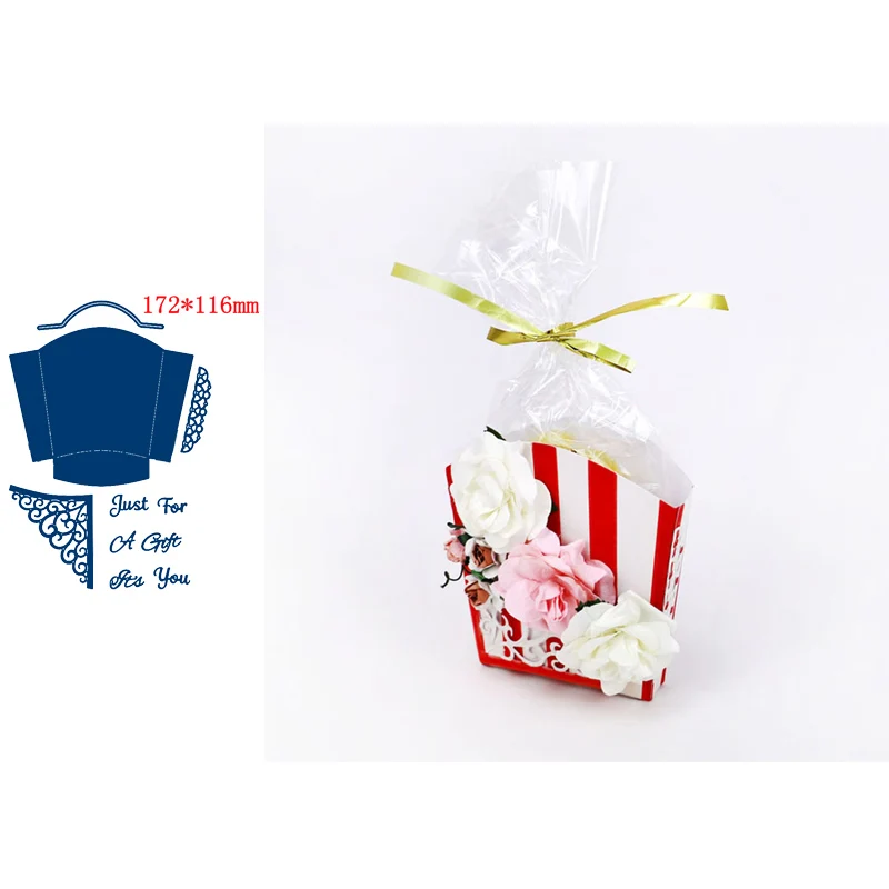 

Hot Foldable Gift Box A Gift For You Words Metal Cutting Dies Scrapbooking Paper DIY Cards Crafts Embossing Die Cuts New 2019
