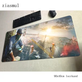 

watch dogs 2 pad mouse big computer gamer mouse pad 900x400x3mm padmouse 3d mousepad ergonomic gadget office desk mats