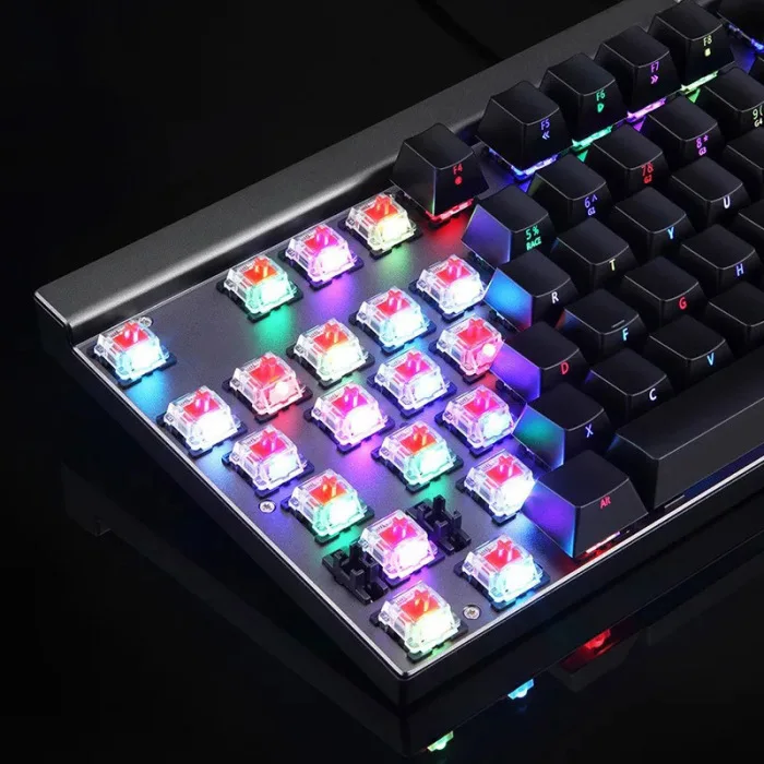 Горячая Механическая игровая клавиатура RGB с подсветкой 104 клавиш Outemu переключатель клавиатуры для ПК ноутбука