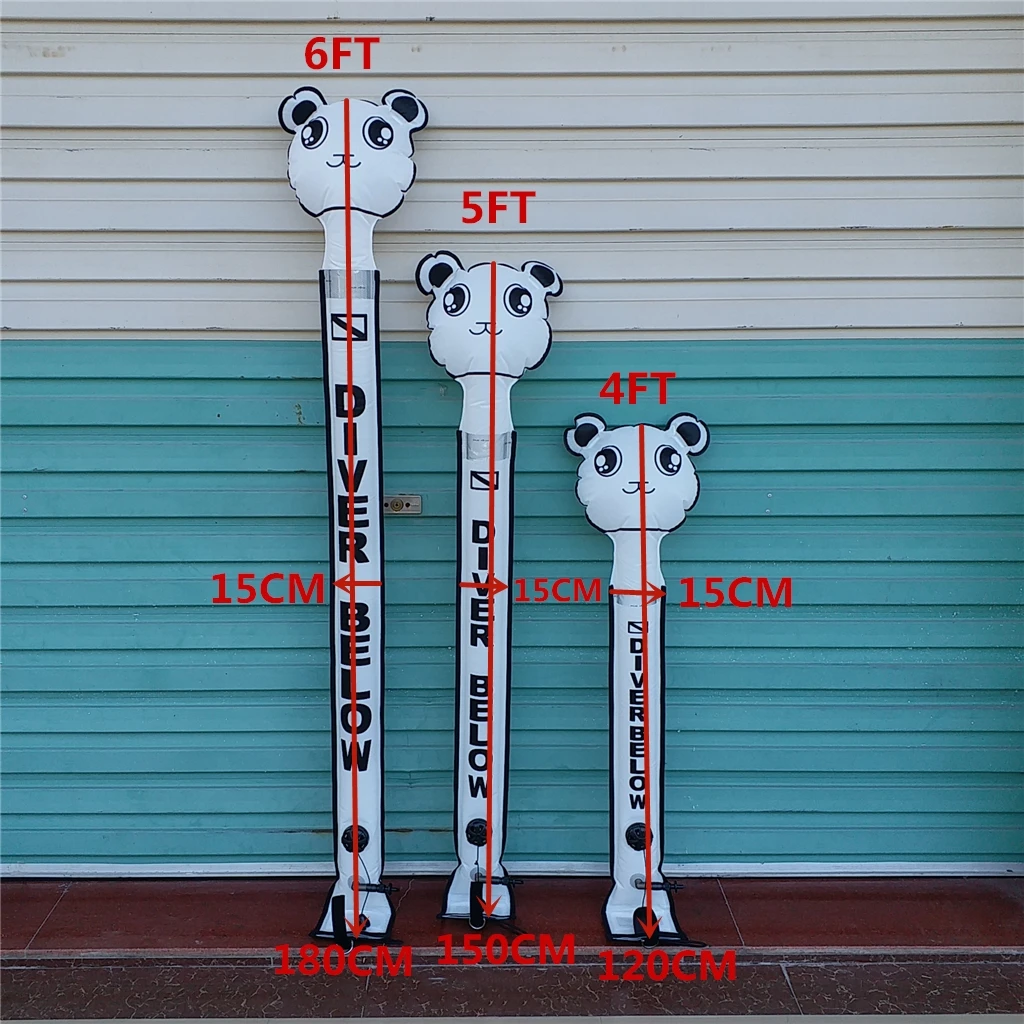 Diver Below Surface Marker Buoy Reflective Tape Edge SMB Sausage Signal Tube Surface Marker Buoy for Swimming Diving