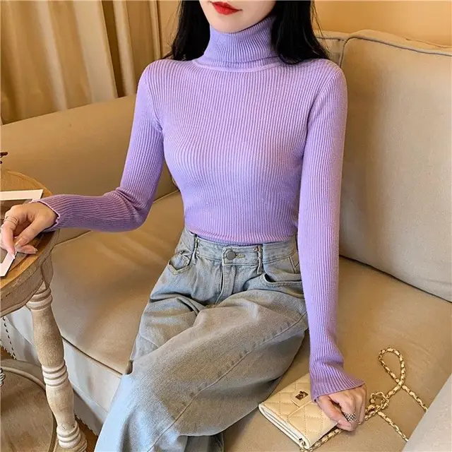 Long Sleeve Casual Knitted Jumper Sweaters Women's Apparel Women's Top 6f6cb72d544962fa333e2e: L|M|S|XL