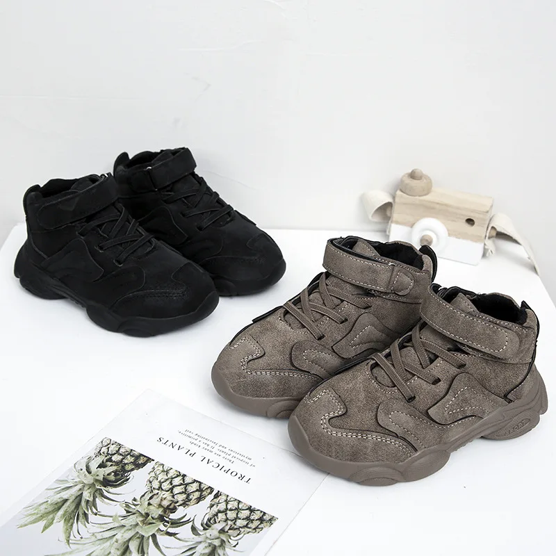 

Children Sports Shoes 2019 Autumn And Winter Microfiber Sports Children Sports Shoes Velcro Children's Shoes