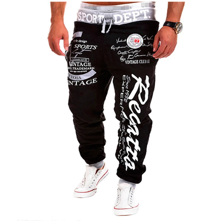 

Men's Jogger Casual Pants Hip Hop Fitness Sportswear Bottoms Tight Sweatpant Trousers Printed Gym Jogging Sweatpants Streetwear