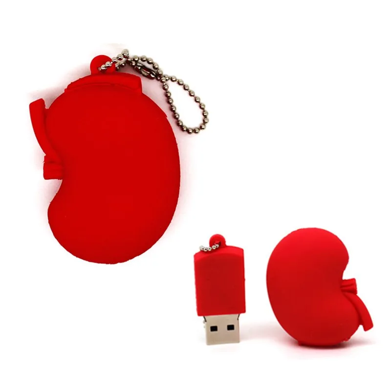 USB флеш-накопитель с мультяшным мозгом, модель человеческих органов, 128 Мб, флеш-накопитель, 64 ГБ, карта памяти, 4 ГБ, 8 ГБ, 16 ГБ, 32 ГБ, сердце/зуб/почка, флешка