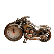 Reloj creativo con alarma de motocicleta reloj de aguja de diseño de Estilo Vintage regalo bonito para niños reloj de mesa de escritorio decoración del hogar